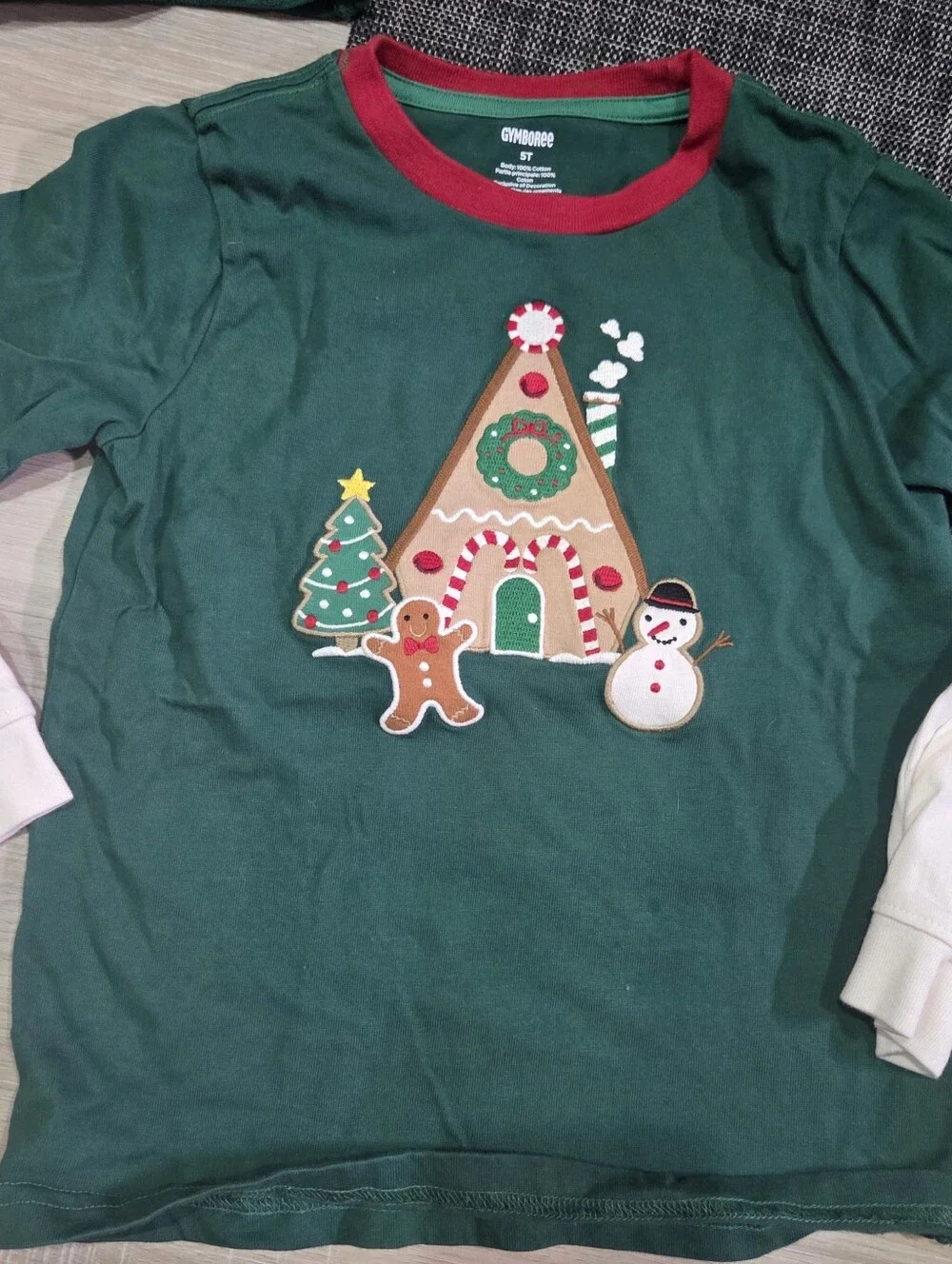 Boys Holiday Embroidered Long-Sleeve Tops